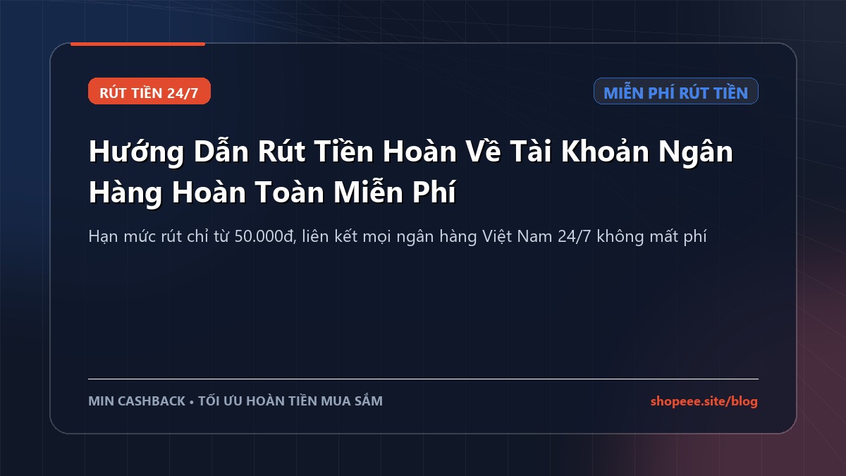 Hướng Dẫn Rút Tiền Hoàn Về Tài Khoản Ngân Hàng Hoàn Toàn Miễn Phí