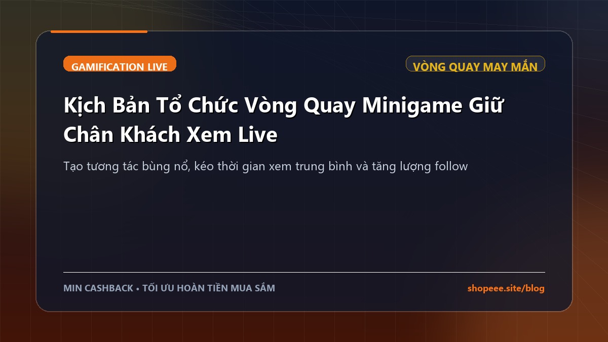 Kịch Bản Tổ Chức Vòng Quay Minigame Giữ Chân Khách Xem Live