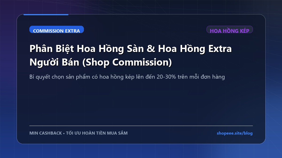 Phân Biệt Hoa Hồng Sàn & Hoa Hồng Extra Người Bán (Shop Commission)