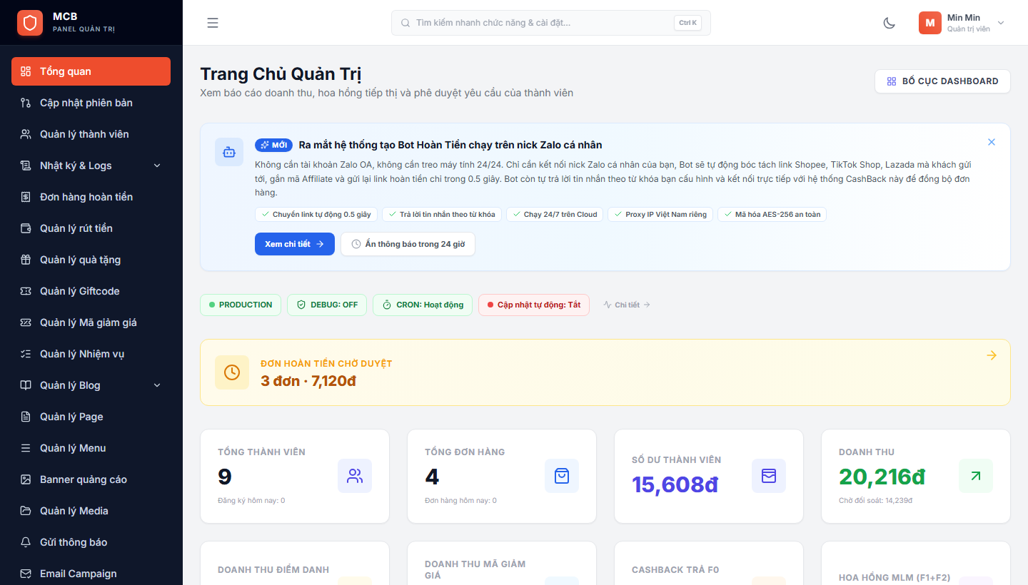 Admin Dashboard